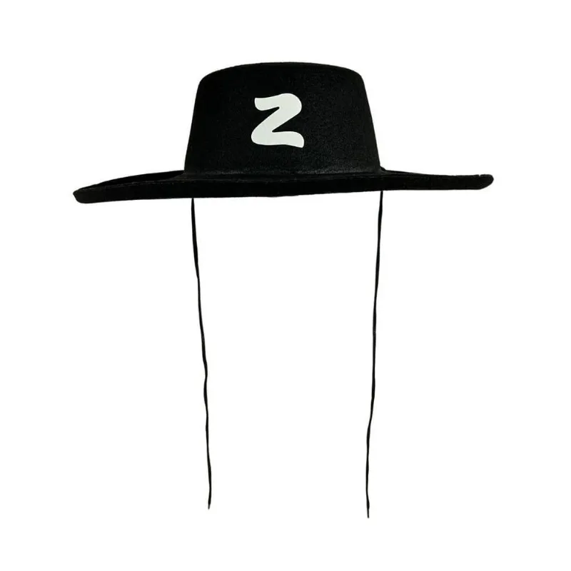 Chapéu Do Zorro Preto Veludo Infantil
