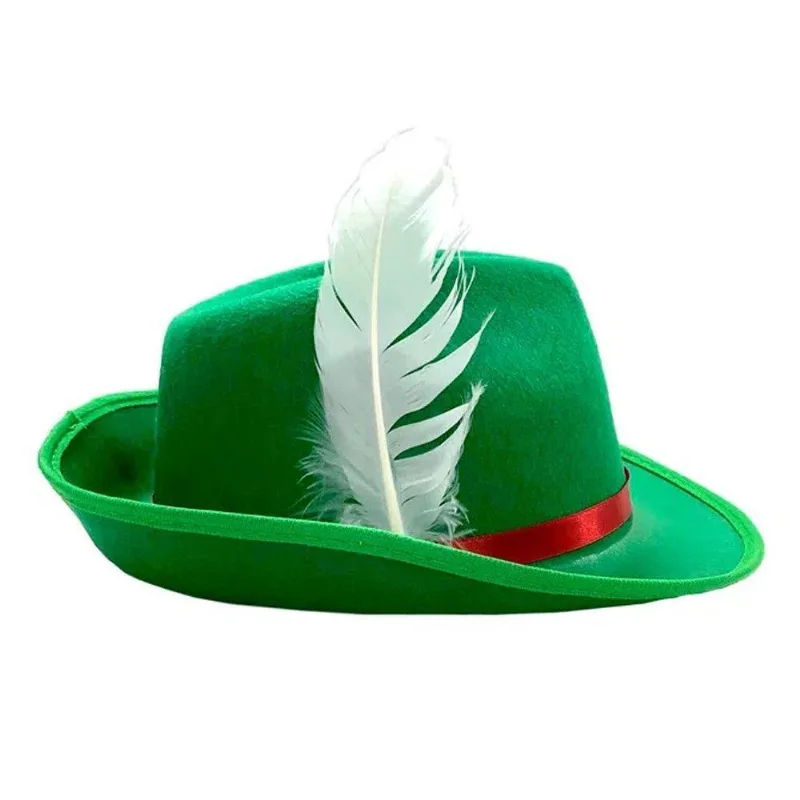 Chapéu De Alemão Verde Com Pena
