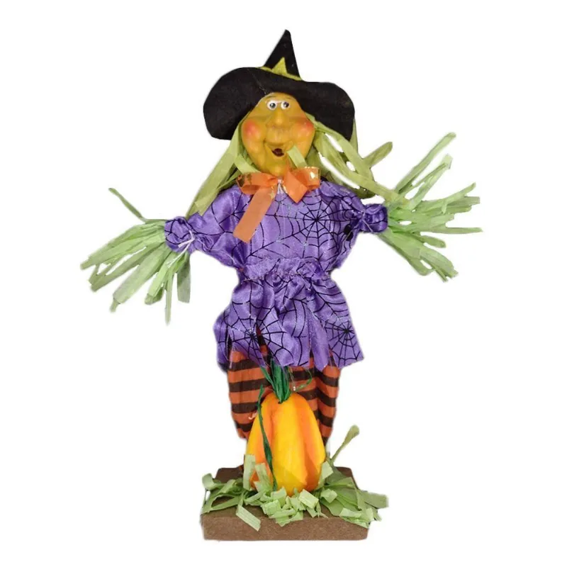 Espantalho Halloween Bruxa De Mesa - 30cm X 15cm