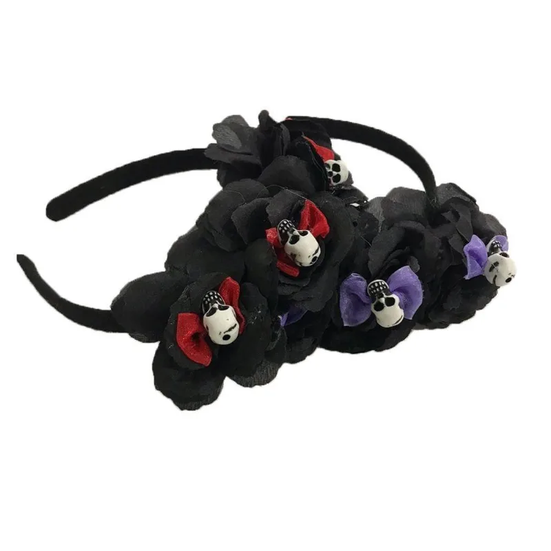 Tiara Com Mini Caveiras Halloween - 1 Unidade
