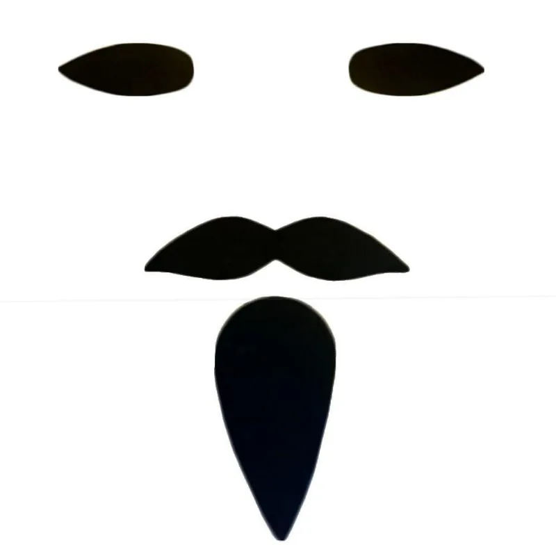 Barba Bigode E Sobrancelhas Pretos Para Fantasias
