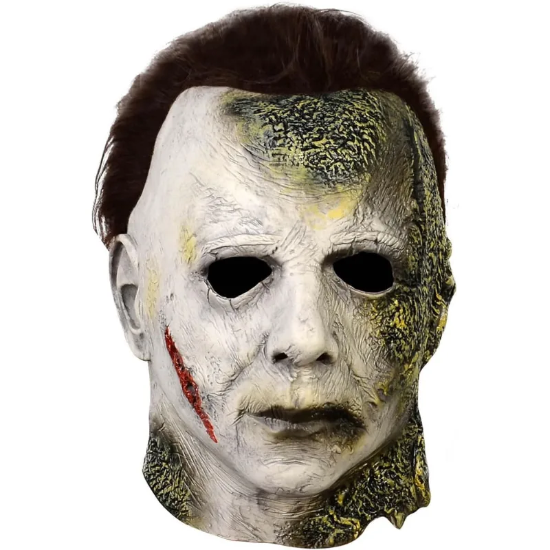 Máscara Michael Myers com Peruca Filme Halloween 1978 Acessório Cosplay Fantasia Assassino Dia das Bruxas Noites Terror
