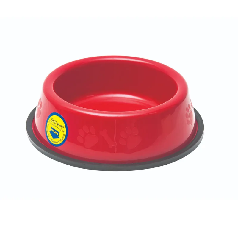Comedouro e Bebedouro Pesado para Filhotes Tudo Pet Vermelho 450 ml - Tudo Pet