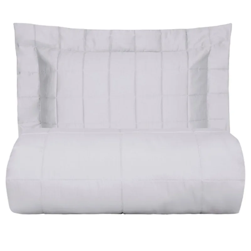 COLCHA SATINEE SQUARE SOLTEIRO/BRANCO