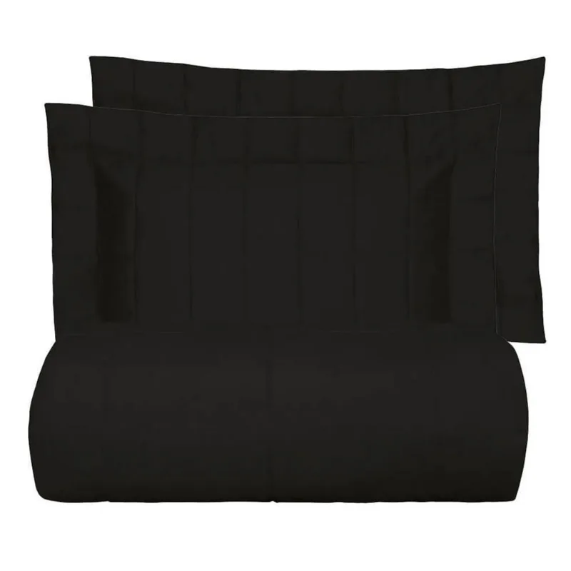 Kit Colcha Casal 300 Fios Satinee Square - Kacyumara Chumbo