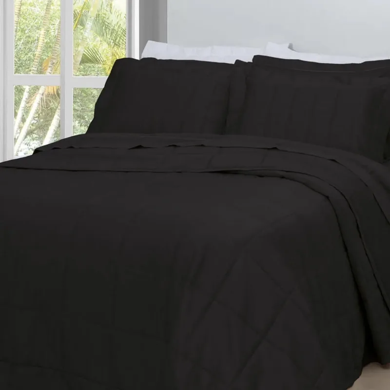 Kit Colcha / Cobre leito Queen 300 fios Satinee Square - Kacyumara