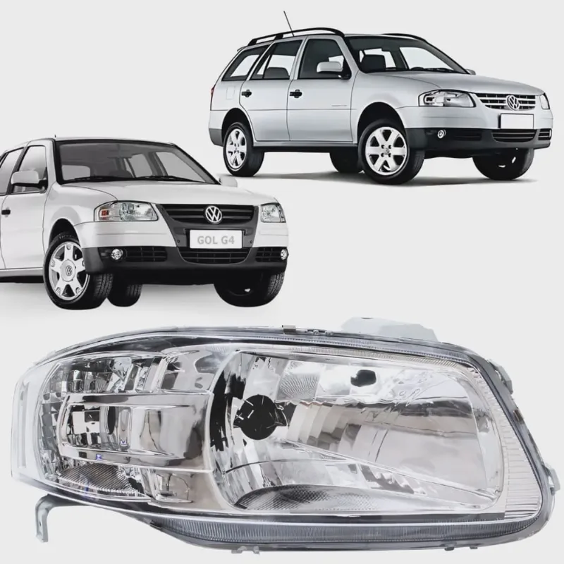 Farol Gol 2005/2008 G4 Mascara Cromada Ld