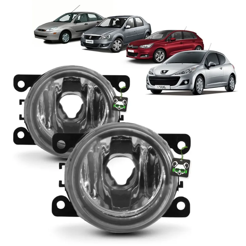 Par Farol Milha Peugeot 207 307 Citroen C4 Logan Ford Focus