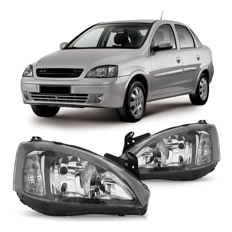 Farol corsa 2008 montana mascara negra lado direito