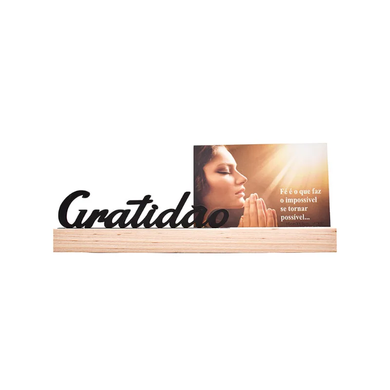 Enfeite Decorativo Gratidão 30x12cm 22627 Multimix