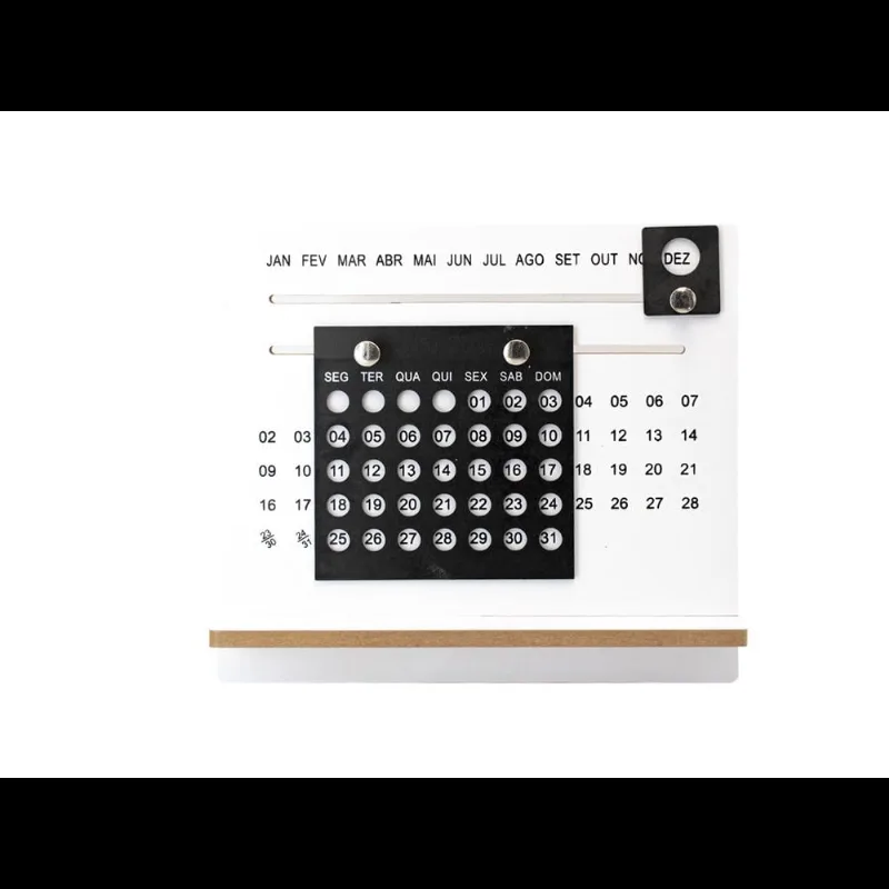 Enfeite De Madeira Calendario 22X24Cm Multimix