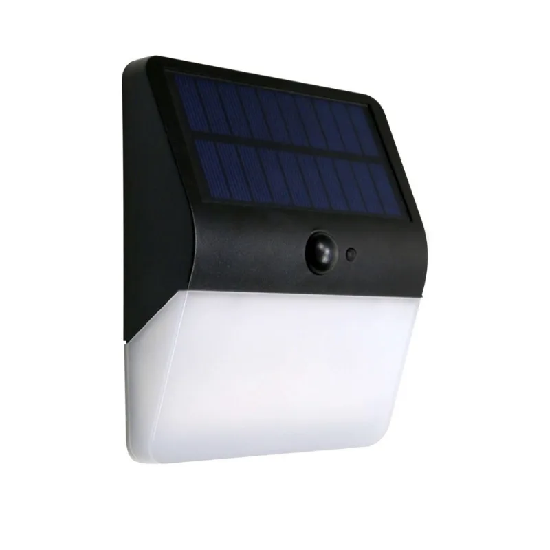 Arandela Externa Solar com Sensor de Movimento 400Lm 6000K Abs Ecoforce 18546 Preto - Ecoforce