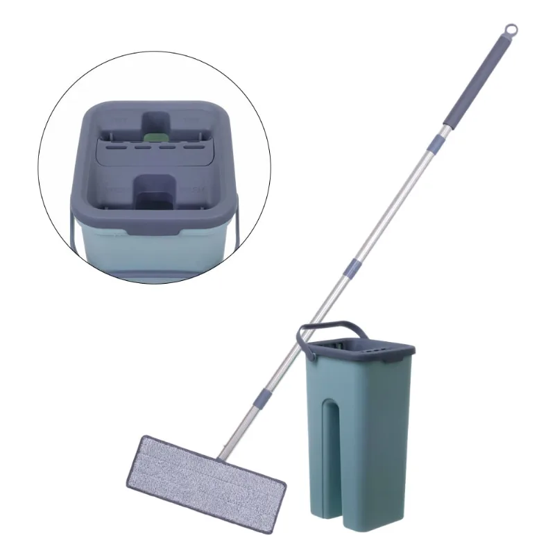 Mop Inclinável Hasiera com Balde Eco1974 Azul e Cinza