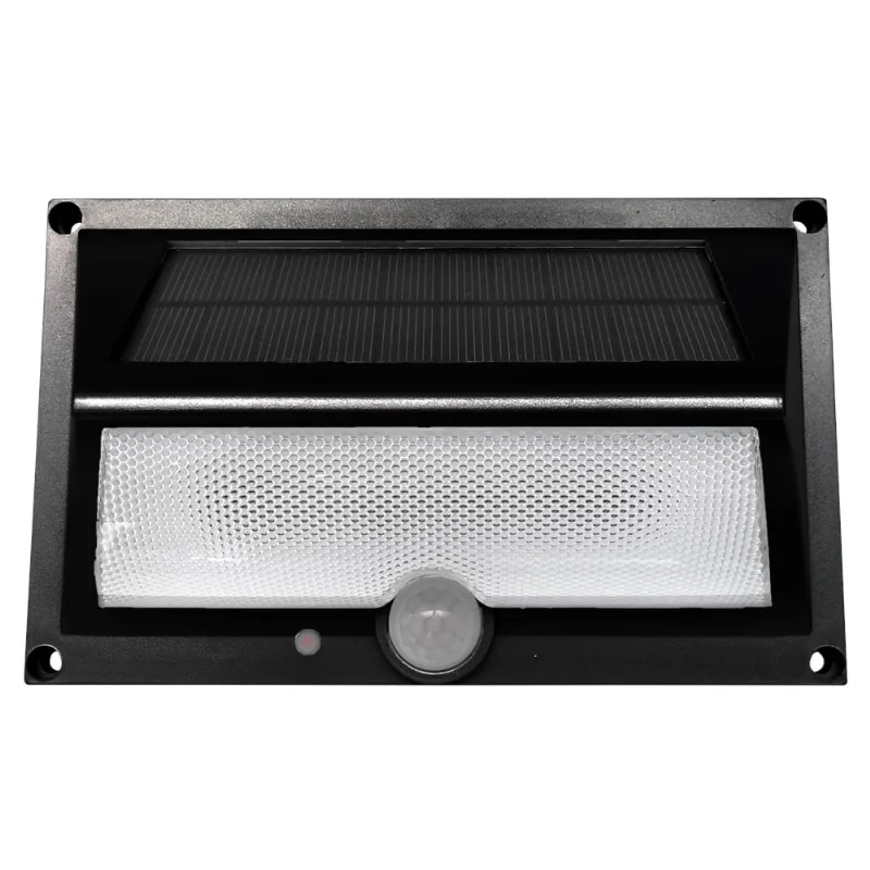 Arandela Externo Abs Preto Led 3000K Solar C/Sensor Ecoforce - Ecoforce
