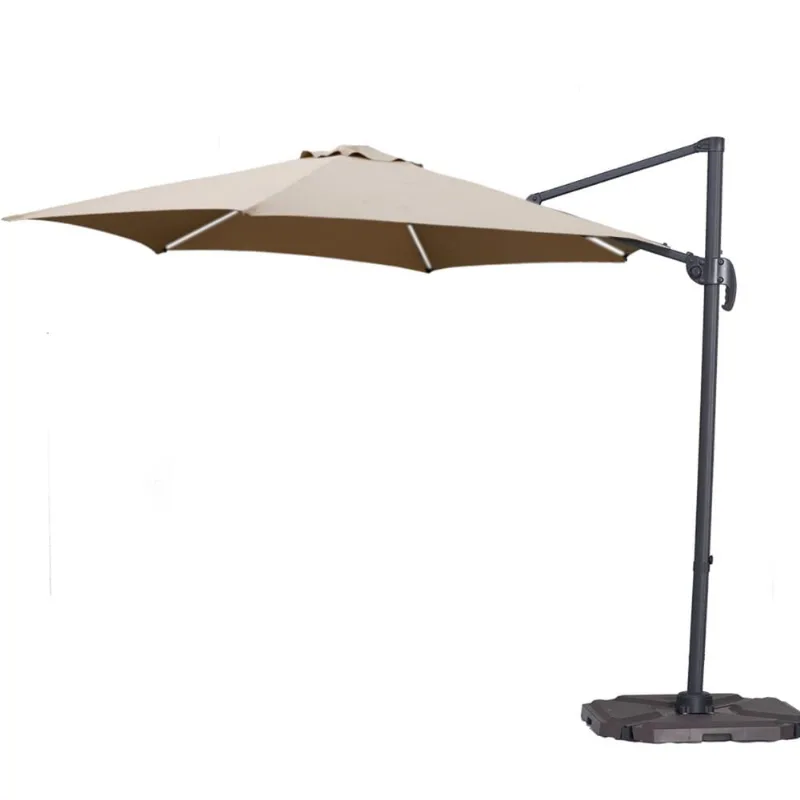 Ombrelone Articulável Lateral com Led e Base 3M - Hasieira
