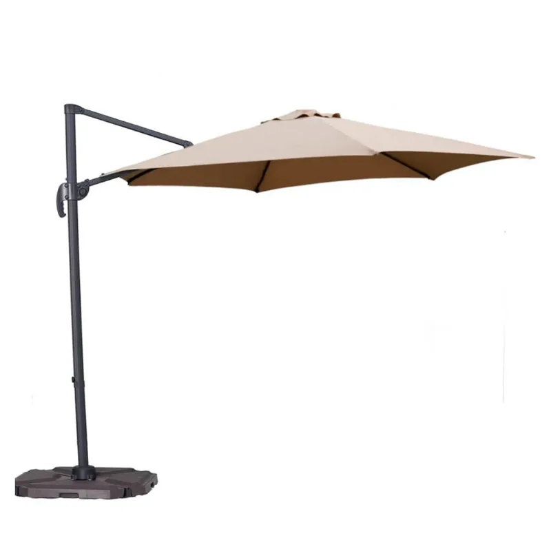 Ombrelone Articulável Lateral com Alavanca Bege 2,5M - Hasiera
