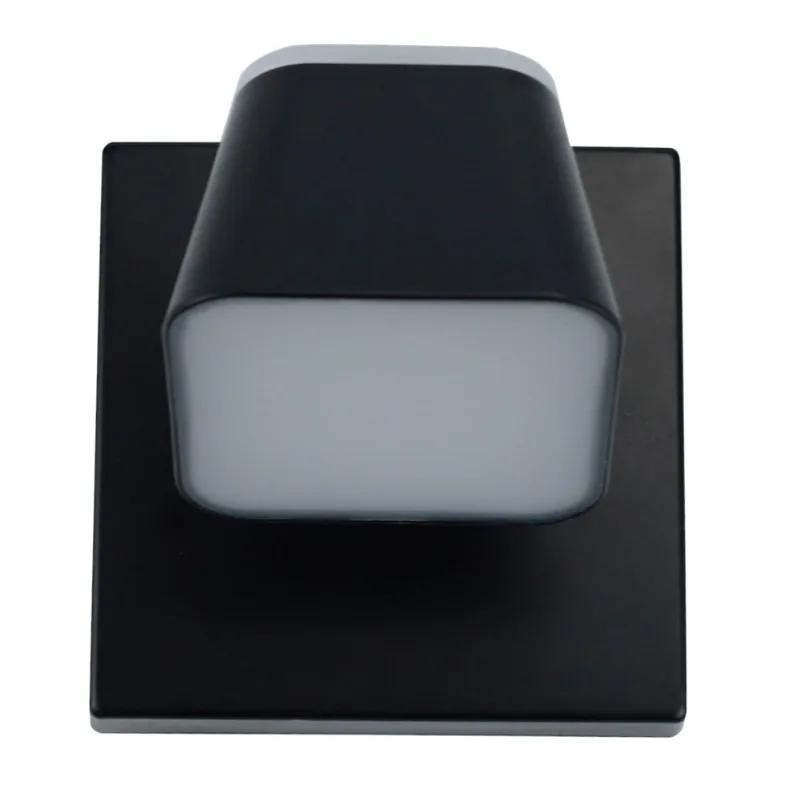 Arandela Interno Abs Preto Led 7W 3000K Quad Fortec