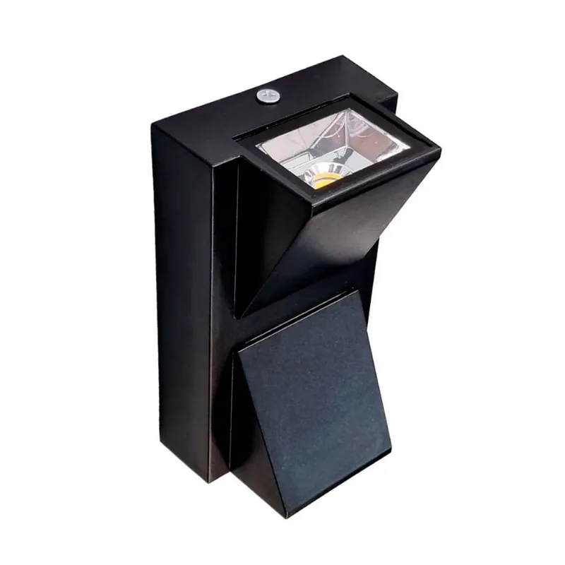 Arandela Interno Abs Preto Led 6W 3000K Fortec