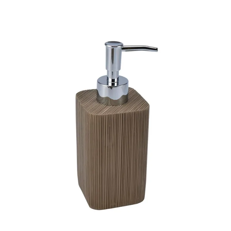 Dispenser para Sabão em Poliresina Marrom - ECO3138 - Hasiera