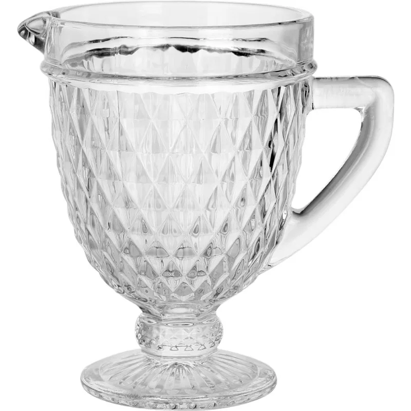 Jarra De Vidro 1300Ml Transparente Diamante Hasiera