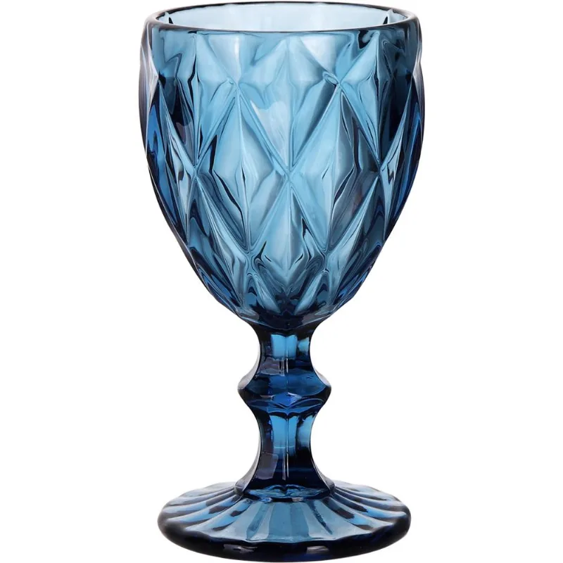 Taça De Vidro 240Ml Azul Diamante Hasiera