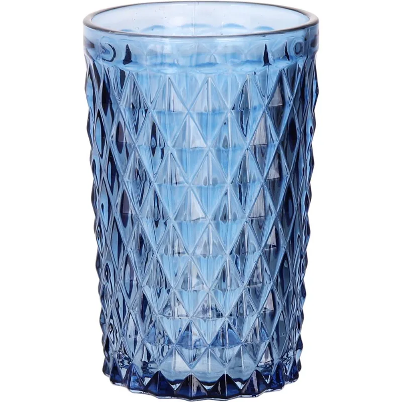Copo De Vidro 350Ml Azul Diamante Hasiera