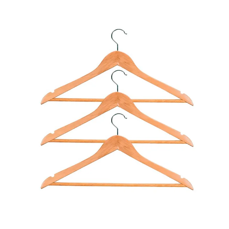 Conjunto Cabide Madeira P/Calcas 3Pcs Hasiera