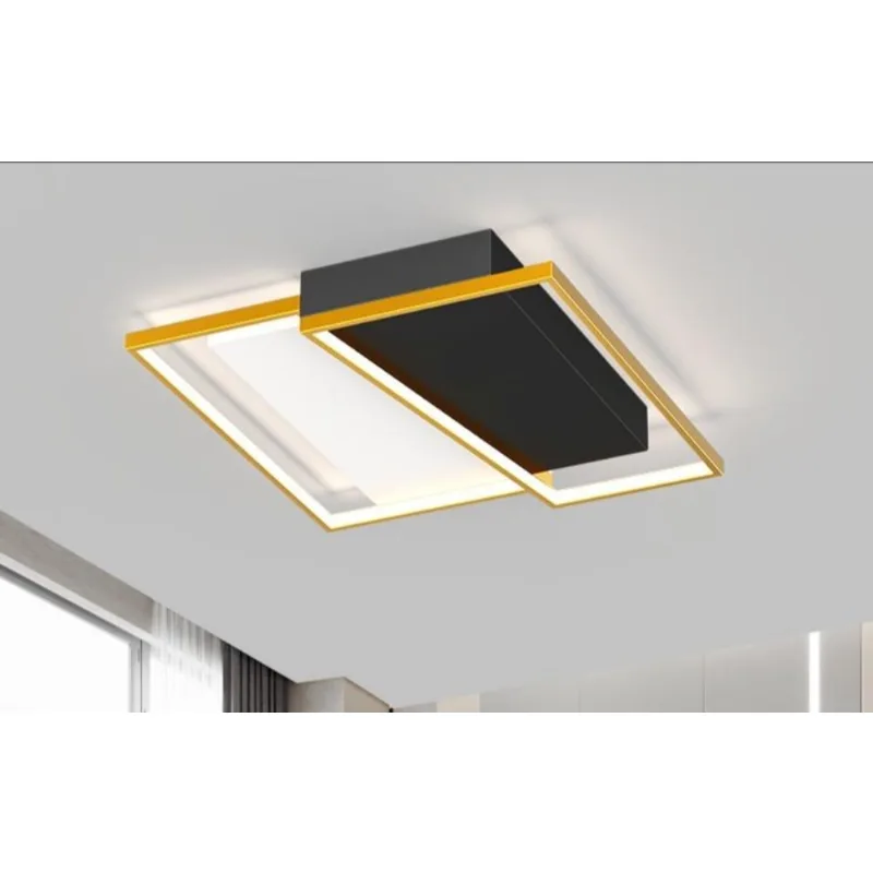 Plafon 45W 3 Em 1 Dourado E Preto Fortec