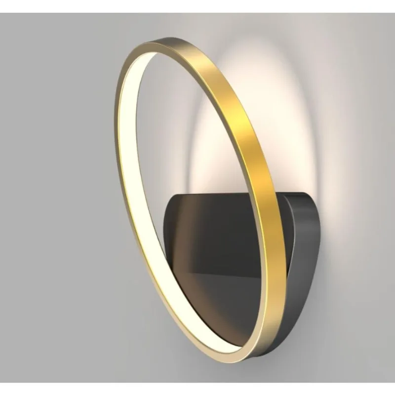 Arandela Interno Aluminio Preto/Dourado Led 24W 3 Em 1 Red Fortec