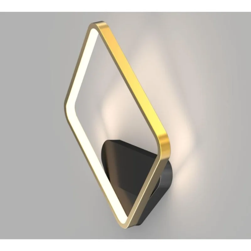 Arandela Interno Aluminio Preto/Dourado Led 18W 3 Em 1 Quad Fortec