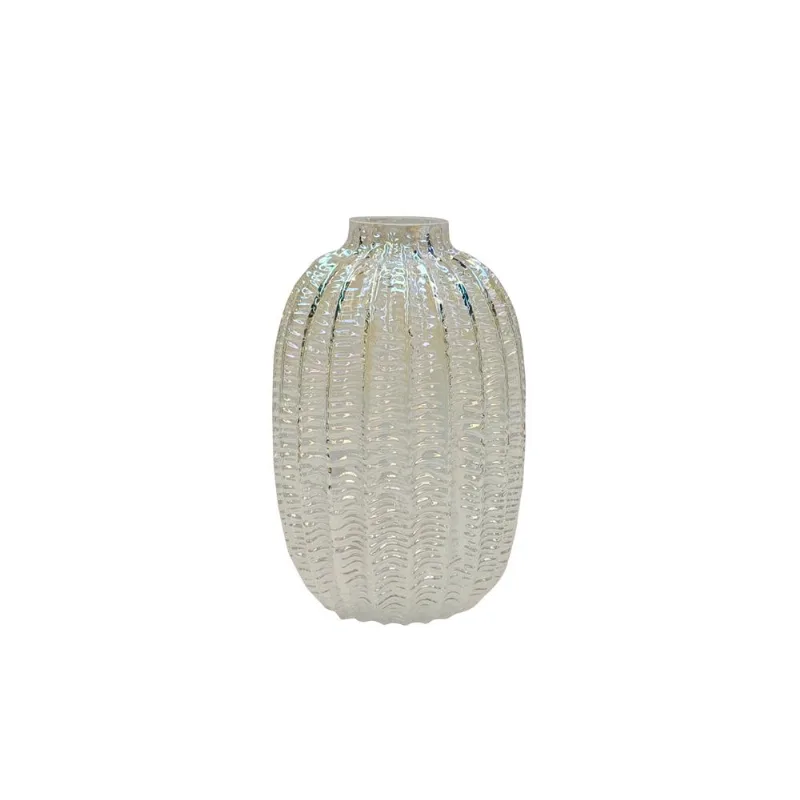 Vaso Hasiera Vidro 15x15x25cm Colorido Hasiera