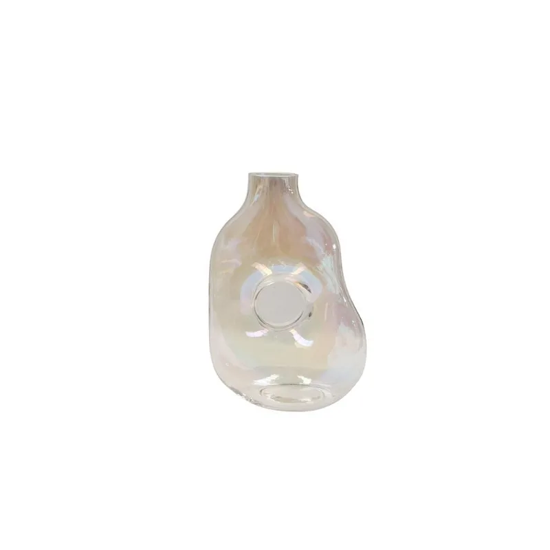 Vaso Hasiera Vidro 18x9x26cm Colorido Hasiera