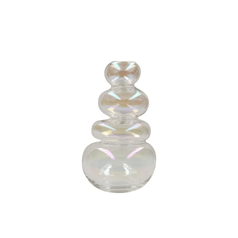 Vaso Hasiera Vidro 16x14x27cm Colorido Hasiera