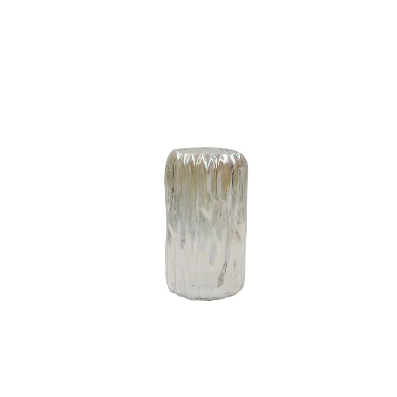 Vaso Hasiera Vidro 13x13x22cm Colorido Hasiera