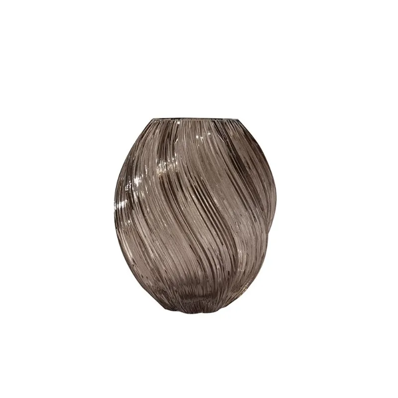 Vaso Hasiera Vidro 18x18x21cm Marrom Hasiera