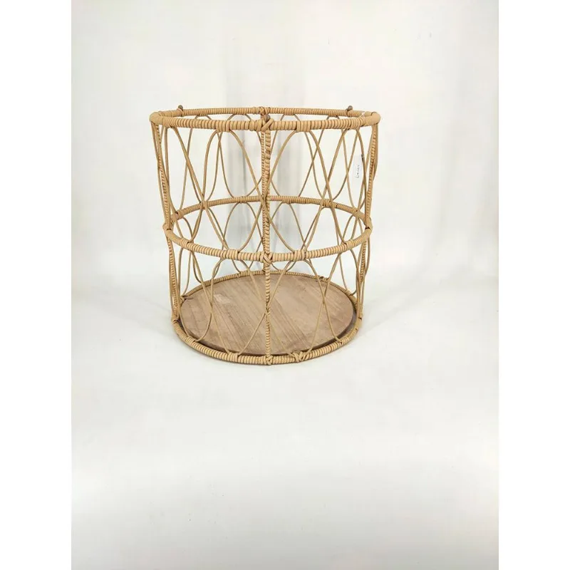 Mesa de apoio Redonda Hasiera Madeira e Ferro 40x42cm