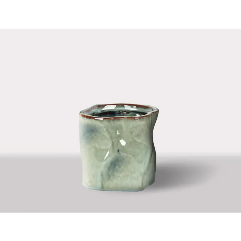 Cachepot Ceramica Verde 17.5X17.5X17 Cm Hasiera
