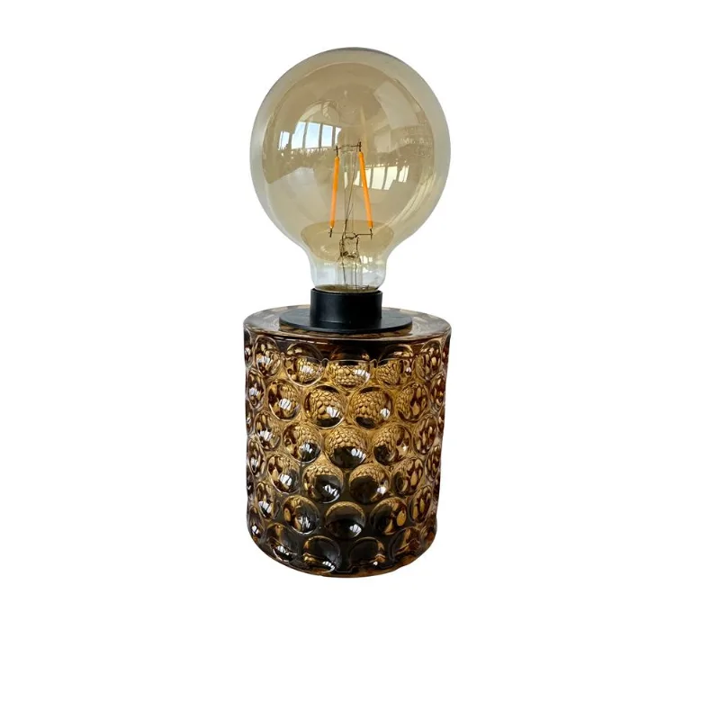 Abajur Fortec LED a Pilhas Âmbar 9x9x20.3 cm Hasiera