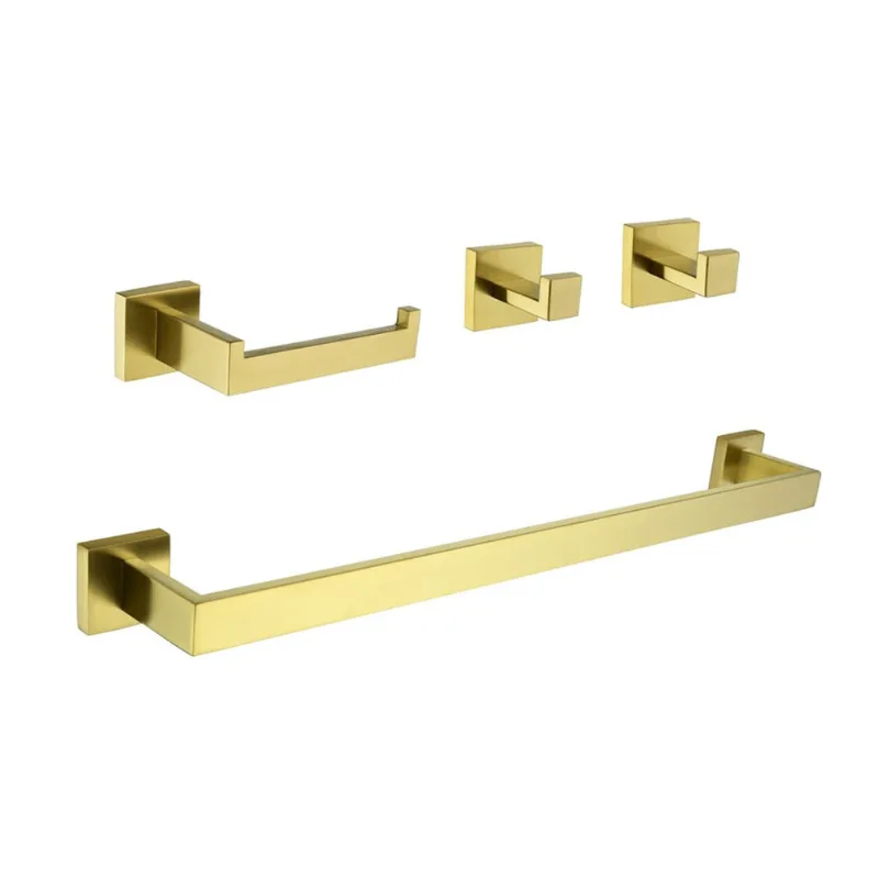 KIT De Acessorios para Banheiro 4 Peças Dourado Karppi