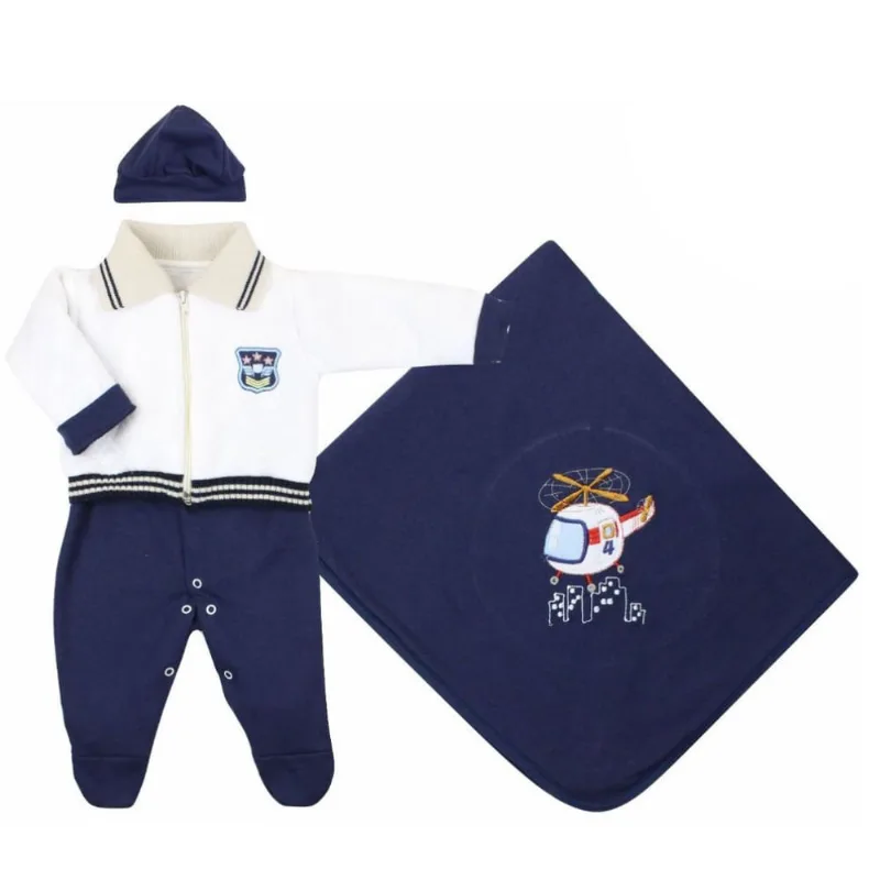 Saída de maternidade masculina piloto (suedine) - Djiele