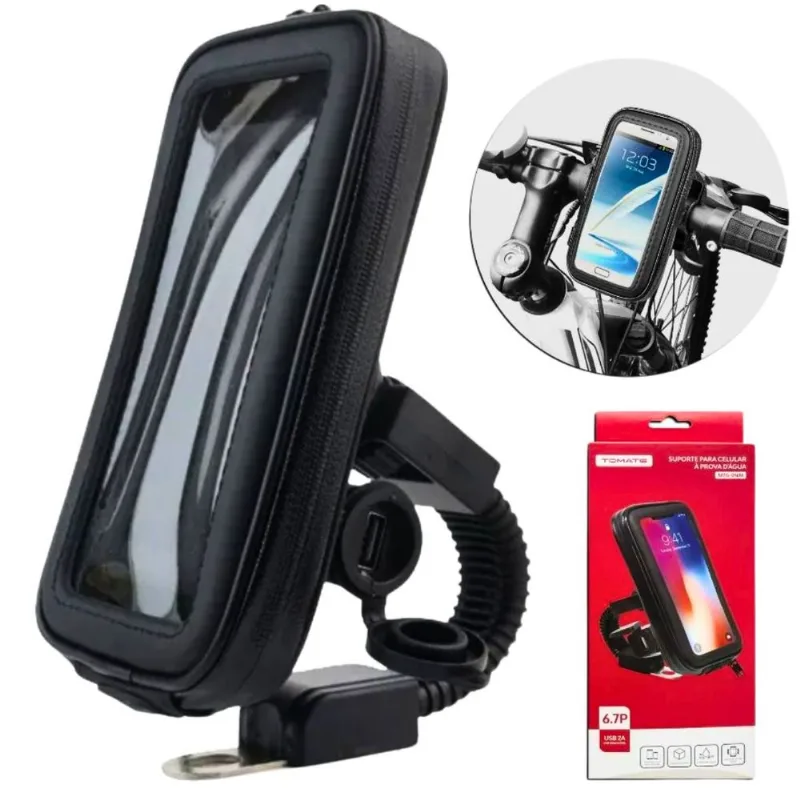 Suporte Celular Moto C/usb Tomate Mtg-016m