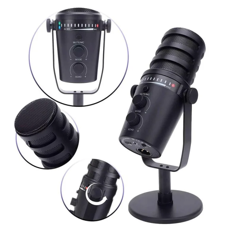 Microfone Condensador Cardioide USB e XLR Streaming Podcast Tomate - Tomate - Informática