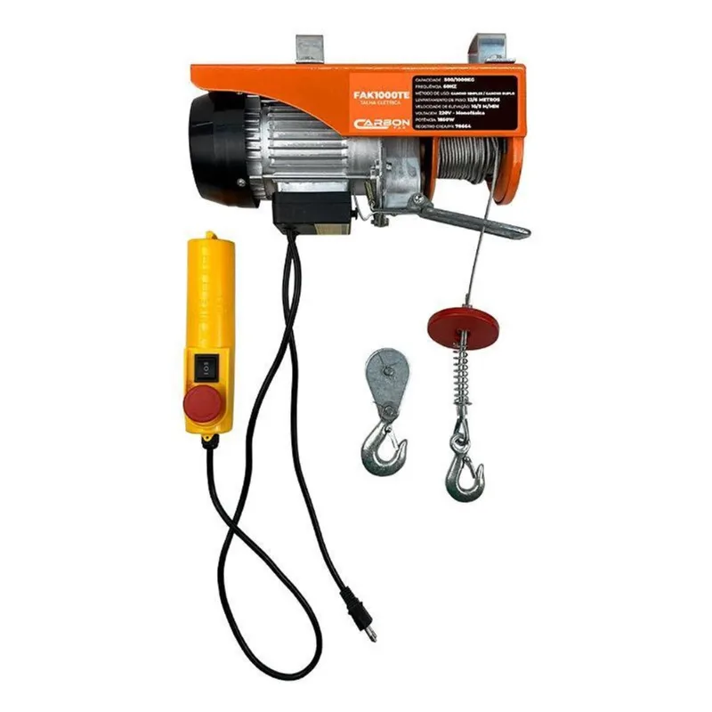Guincho Elétrico 500 A 1000Kg 220V Fak1000Te Carbon Fak