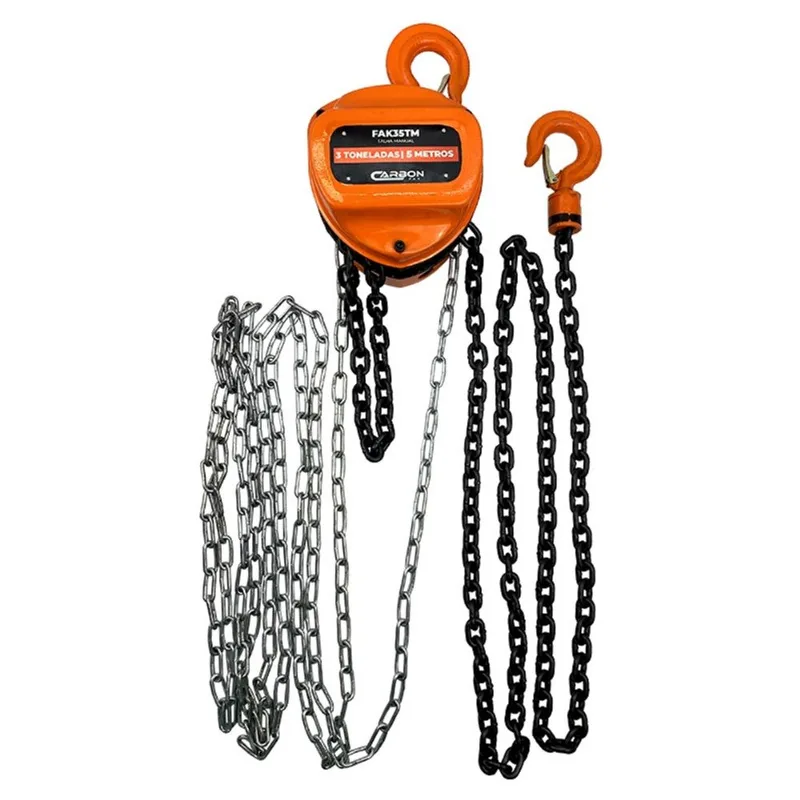 Talha Manual 3 Toneladas 5 metros de Elevação FAK35TM Carbon Fak