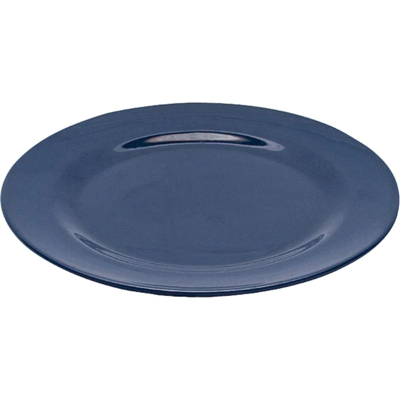 Prato de Melamina Raso 25cm Liso Azul