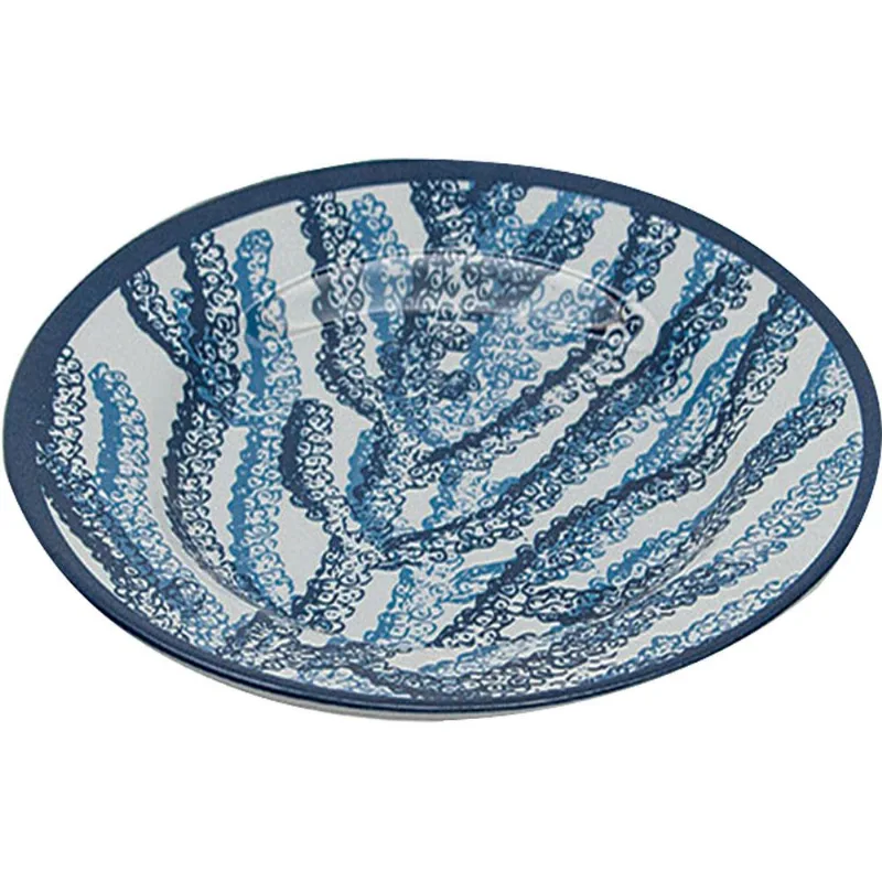 Prato de Melamina Sobremesa 20cm Corais Azul