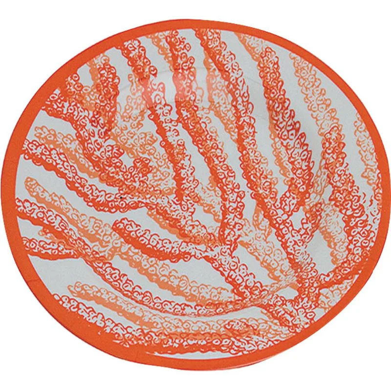 Prato de Melamina Sobremesa 20cm Corais Coral