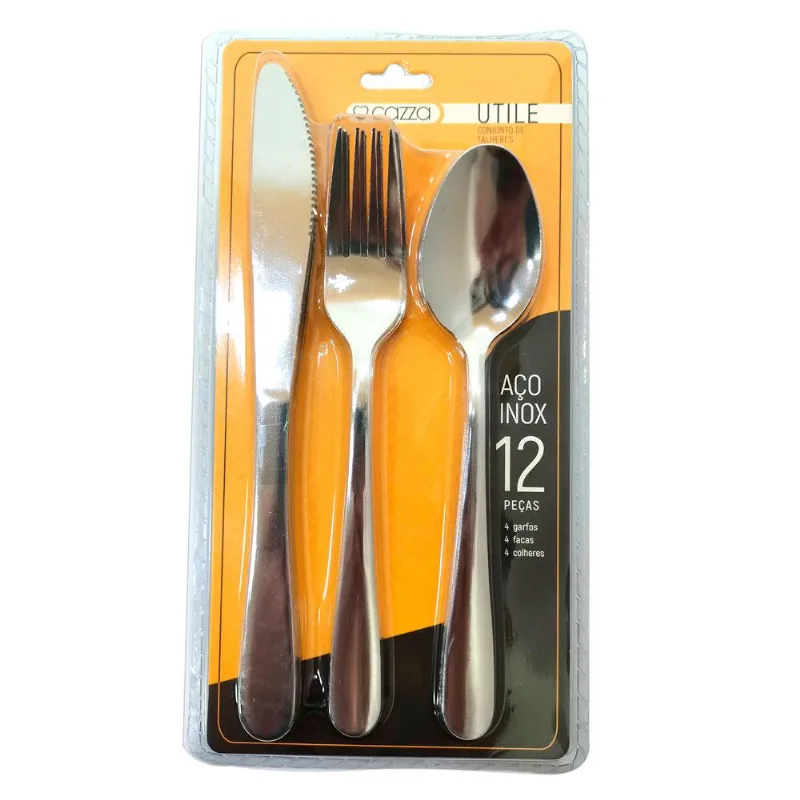 Faqueiro 12 Peças Inox Cazza