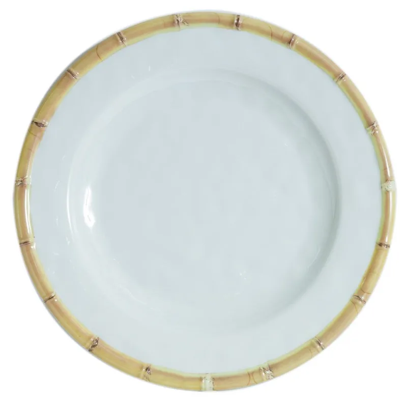 Prato de Melamina Raso Bambu 28x2.3cm Branco