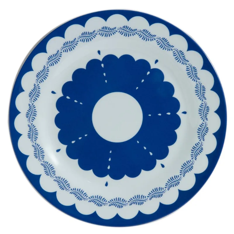 Prato de Melamina Raso Algarve 25x1.3cm CV202393 Azul